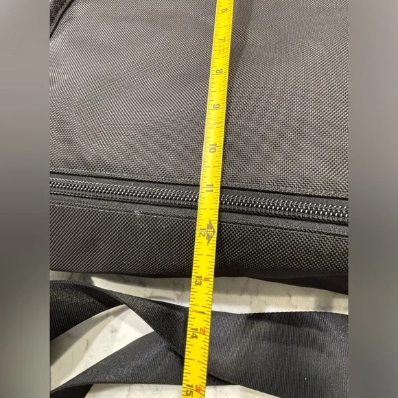 Tumi Black‎ Nylon Leather Trim Alpha Large Flap Unisex Crossbody Messenger Bag - Picture 15 of 16